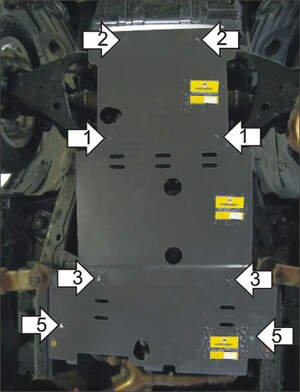 Защита MOTODOR двигателя, КПП, разд.коробки Nissan Patrol 2010- Внедорожник Защита MOTODOR двигателя, КПП, разд.коробки Nissan Patrol 2010- Внедорожник
