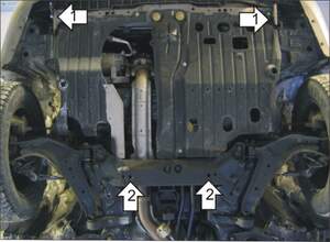 Защита MOTODOR двигателя, КПП Nissan Primera  2002-2009 Седан, Хэтчбек