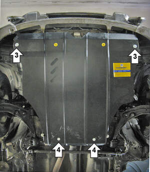 Защита MOTODOR двигателя, КПП Nissan Pulsar  1995-2000 Седан