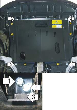 Защита MOTODOR двигателя, КПП Nissan Teana J32, J33 2008-2018 Седан