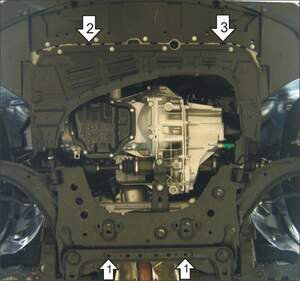 Защита MOTODOR двигателя, КПП Nissan Tiida 2015-2018 Хэтчбек