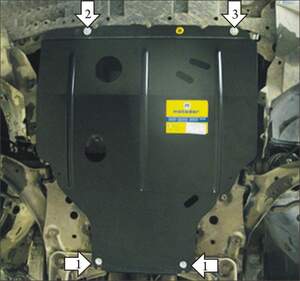 Защита MOTODOR двигателя, КПП Nissan Tiida 2015-2018 Хэтчбек