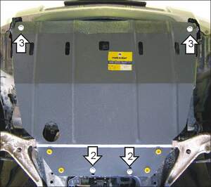 Усиленная защита картера двигателя, КПП (2 мм, сталь) для Nissan X-Trail 2001-2007 Усиленная защита картера двигателя, КПП (2 мм, сталь) для Nissan X-Trail 2001-2007