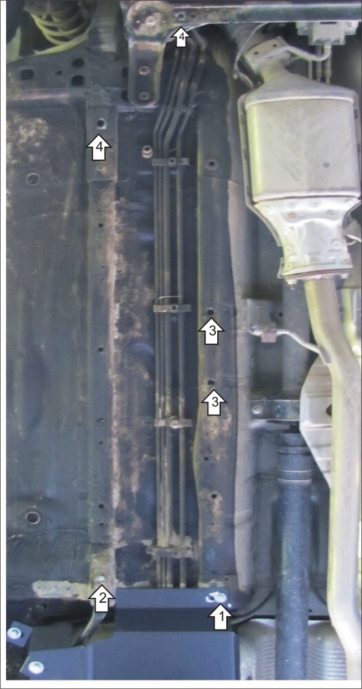 Усиленная защита топливных трубок (3 мм, сталь) для Nissan X-Trail 2007-2015 Усиленная защита топливных трубок (3 мм, сталь) для Nissan X-Trail 2007-2015