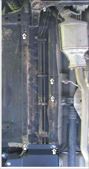 Усиленная защита топливных трубок (3 мм, сталь) для Nissan X-Trail 2007-2015 Усиленная защита топливных трубок (3 мм, сталь) для Nissan X-Trail 2007-2015