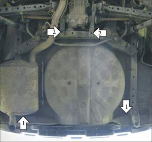 Усиленная защита заднего бампера (2 мм, сталь) для Nissan X-Trail 2007-2015