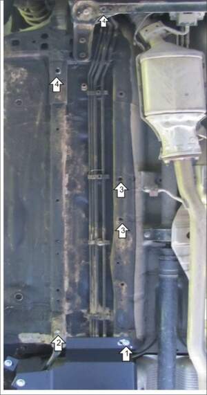 Усиленная защита топливных трубок (3 мм, сталь) для Nissan X-Trail 2015-