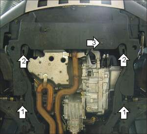 Защита MOTODOR двигателя, КПП Opel Antara 2006-2011 Внедорожник