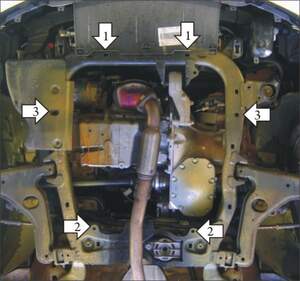Усиленная защита картера двигателя, КПП (2 мм, сталь) для Opel Zafira 2005-2011, Opel Astra H седан/хетчбек/универсал/кабриолет 2004-2010, Opel Astra Famil Усиленная защита картера двигателя, КПП (2 мм, сталь) для Opel Zafira 2005-2011, Opel Astra H седан/хетчбек/универсал/кабриолет 2004-2010, Opel Astra Famil