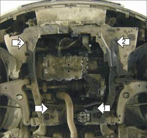 Защита MOTODOR двигателя, КПП Opel Astra G  1998-2005 Хэтчбек, универсал, Седан