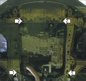 Усиленная защита картера двигателя, КПП (2 мм, сталь) для Opel Insignia седан/универсал/хетчбек 2008-2015