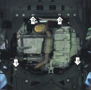 Защита MOTODOR двигателя, КПП Opel Mokka 2012- Внедорожник