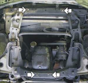Защита MOTODOR двигателя Opel Omega B  1994-2003 универсал, Седан