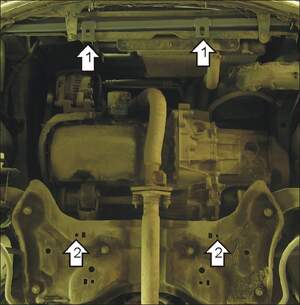 Защита MOTODOR двигателя, КПП Peugeot 206  1998-2009 Хэтчбек