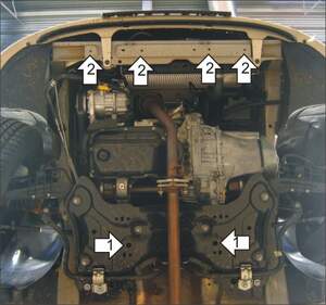 Защита MOTODOR двигателя, КПП Peugeot 206 Седан 2007-2012 Седан