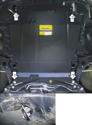 Защита MOTODOR двигателя, КПП Peugeot 4007  2007-2012 Внедорожник