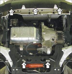 Защита MOTODOR двигателя, КПП Peugeot Partner Origin 2008-2012 фургон