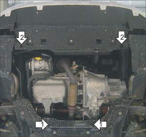 Защита MOTODOR двигателя, КПП Peugeot Partner Tepee 2008- Вэн