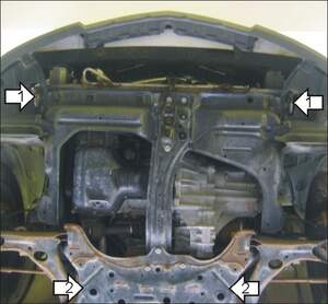 Защита MOTODOR двигателя, КПП Pontiac Vibe 2002-2008 Хэтчбек