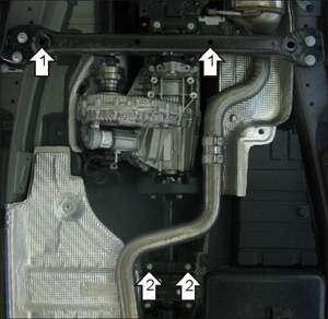 Усиленная защита раздаточной коробки (3 мм, сталь) для Volkswagen Touareg 2002-2018, Porsche Cayenne 2002-2007
