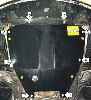 Защита MOTODOR двигателя, КПП Renault Espace  2002-2012 Вэн
