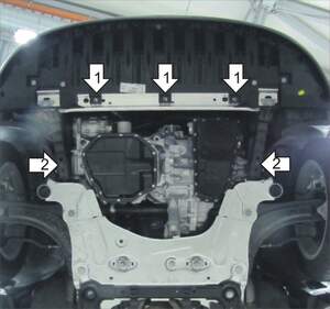 Защита MOTODOR двигателя, КПП Renault Fluence  2010-2018 Седан