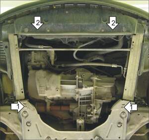 Защита MOTODOR двигателя, КПП Renault Laguna II  2001-2005 Хэтчбек, универсал
