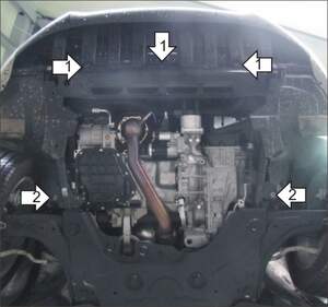 Защита MOTODOR двигателя, КПП Renault Latitude  2011- Седан