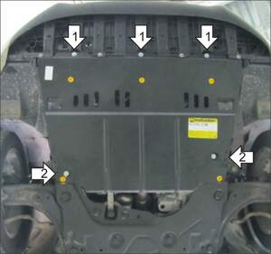 Защита MOTODOR двигателя, КПП Renault Latitude  2011- Седан