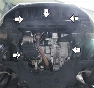 Защита MOTODOR двигателя, КПП Renault Latitude  2011-2018 Седан