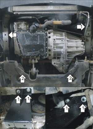 Усиленная защита картера двигателя, КПП (2 мм, сталь) для Renault Master фургон 2010-2014 Усиленная защита картера двигателя, КПП (2 мм, сталь) для Renault Master фургон 2010-2014