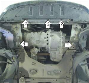 Защита MOTODOR двигателя, КПП Renault Megane II  2002-2009 универсал, Седан, кабрио, Хэтчбек