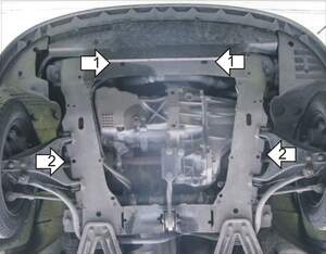 Защита MOTODOR двигателя, КПП Renault Symbol  2002-2008 Седан