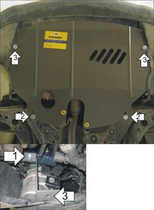 Защита MOTODOR двигателя, КПП SEAT Ibiza  2002-2008 Хэтчбек