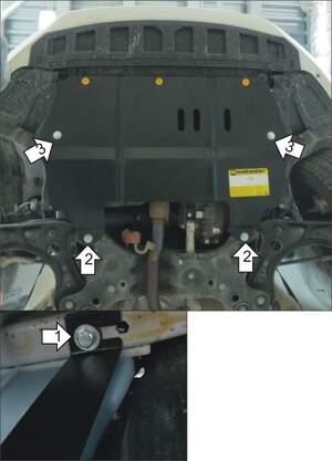 Защита MOTODOR двигателя, КПП SEAT Leon  2012- Хэтчбек