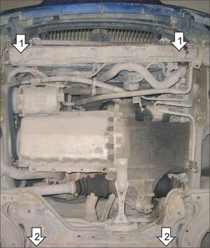 Защита MOTODOR двигателя, КПП Skoda Octavia I  1996-2004 Хэтчбек, универсал