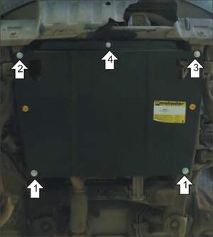 Защита MOTODOR двигателя, КПП Ssangyong Actyon New 2010-2018 Внедорожник