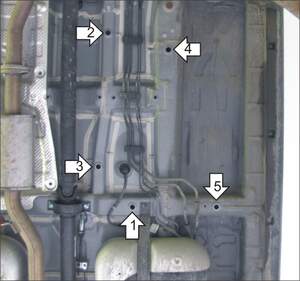 Усиленная защита топливных трубок (2 мм, сталь) для Ssang Yong Actyon 2010-2013