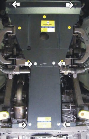 Защита MOTODOR двигателя, переднего дифференциала, КПП, радиатора Ssangyong Actyon Sports  206-2018 Пикап