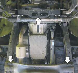 Защита MOTODOR КПП Ssangyong Actyon Sports  2012-2018 Пикап