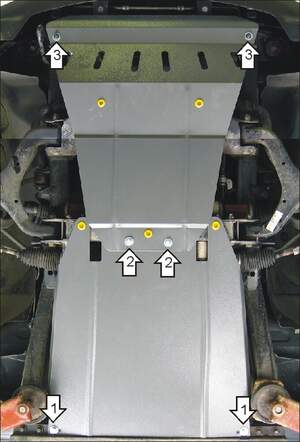 Защита MOTODOR двигателя, КПП, радиатора Ssangyong Rexton I, II, III 2002-2018 Внедорожник