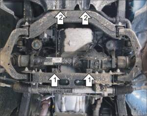 Защита MOTODOR переднего дифференциала, двигателя Ssangyong Rexton  2012-2018 Внедорожник