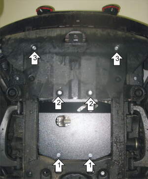 Защита MOTODOR двигателя, переднего дифференциала, радиатора Ssangyong Stavic 2013- Внедорожник