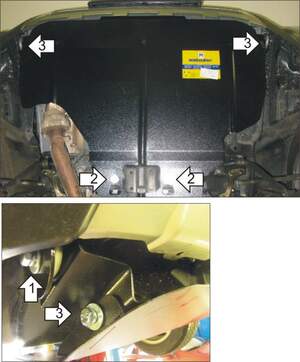 Усиленная защита картера двигателя (2 мм, сталь) для Subaru Forester 2008-2013
