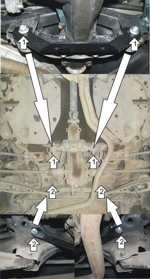 Усиленная защита заднего дифференциала (3 мм, сталь) для Subaru Forester 2013-2018 Усиленная защита заднего дифференциала (3 мм, сталь) для Subaru Forester 2013-2018