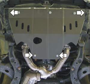 Усиленная защита картера двигателя (2 мм, сталь) для Subaru Impreza седан/универсал 2000-2007