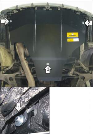 Защита MOTODOR двигателя Subaru Legacy 2006-2009 Седан, универсал Защита MOTODOR двигателя Subaru Legacy 2006-2009 Седан, универсал