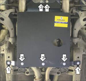 Усиленная защита КПП (2 мм, сталь) для Subaru Outback 2000-2003 Усиленная защита КПП (2 мм, сталь) для Subaru Outback 2000-2003