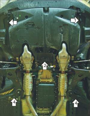 Защита MOTODOR двигателя, КПП Subaru Tribeca  2005-2007 Внедорожник