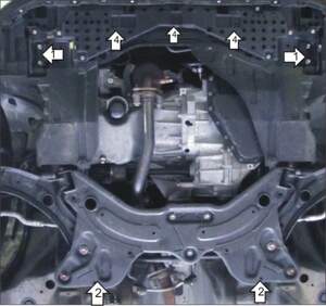 Усиленная защита картера двигателя, КПП, масляного фильтра (2 мм, сталь) для Suzuki Swift 2010-2017